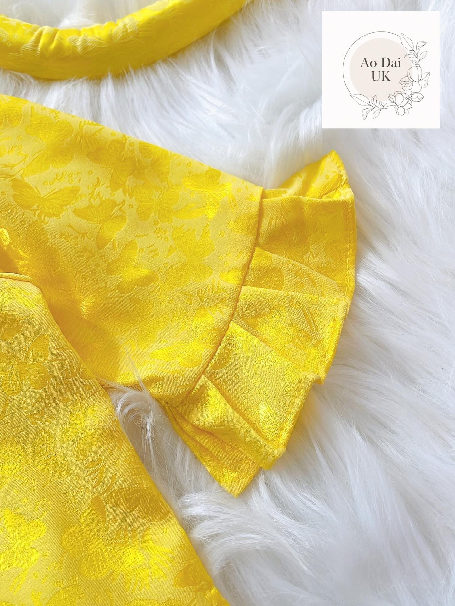 Jacquard silk baby, infant, newborn ao dai for girls- baby first ao dai