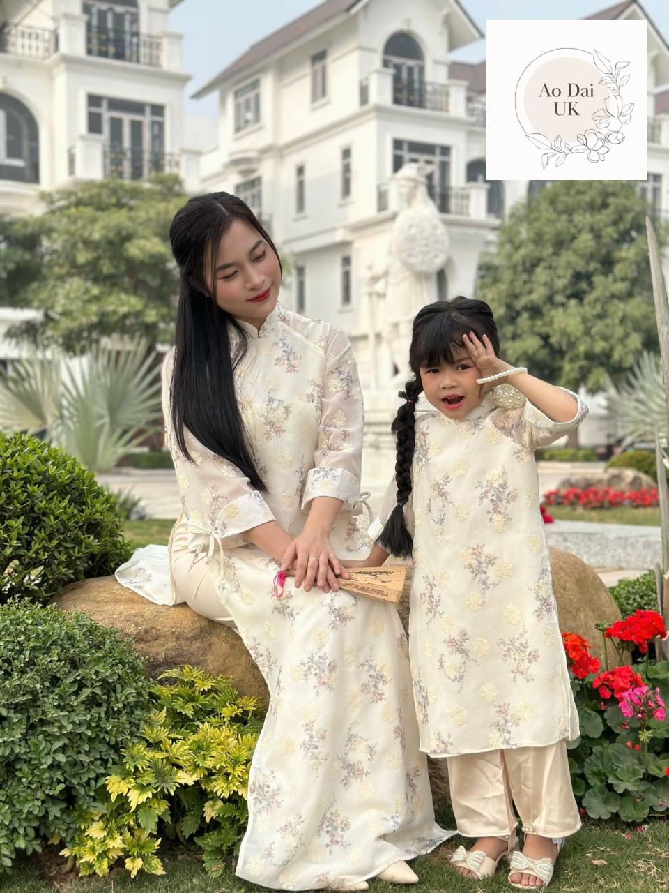 Women and kid matching ao dai- ao dai big size, over size
