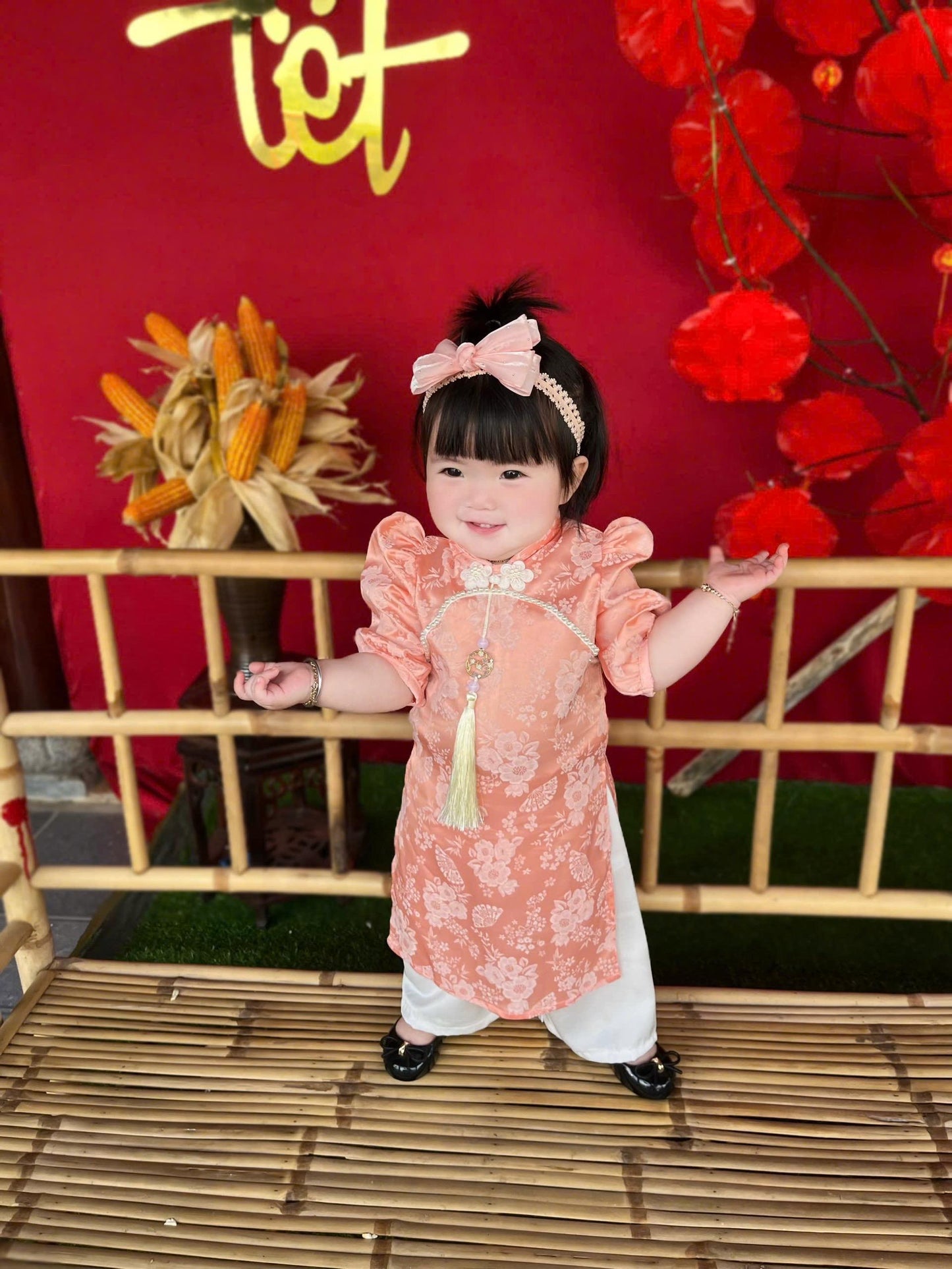 Baby, girl, infant, newborn ao dai for girls- baby first ao dai