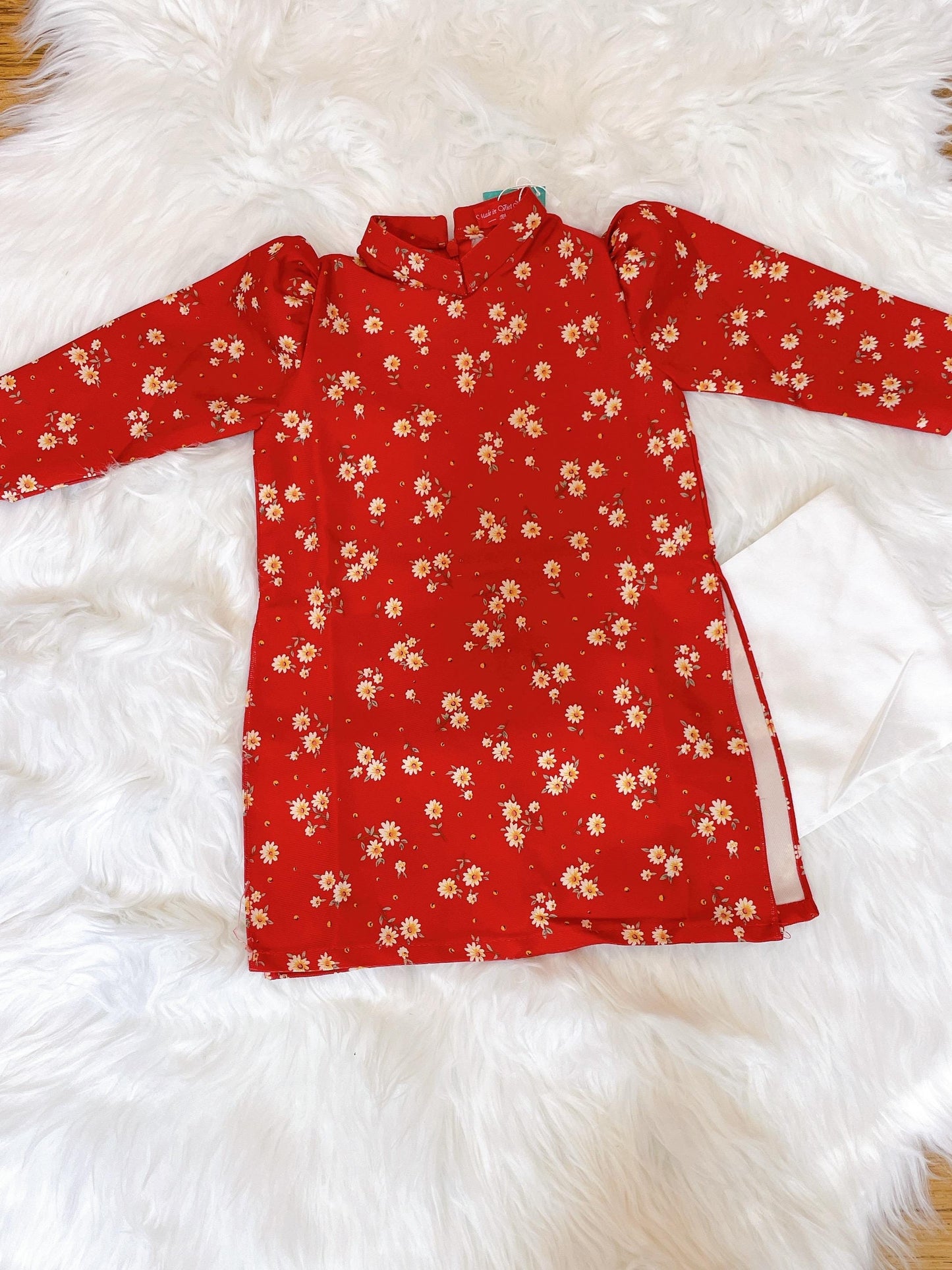 CLEARANCE- Aodai for girls size 1-10T- RED