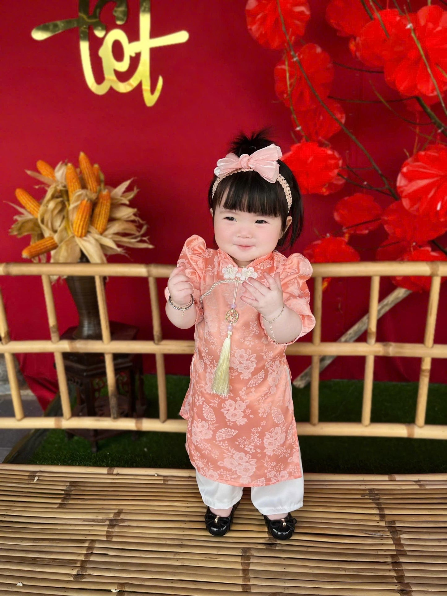 Baby, girl, infant, newborn ao dai for girls- baby first ao dai