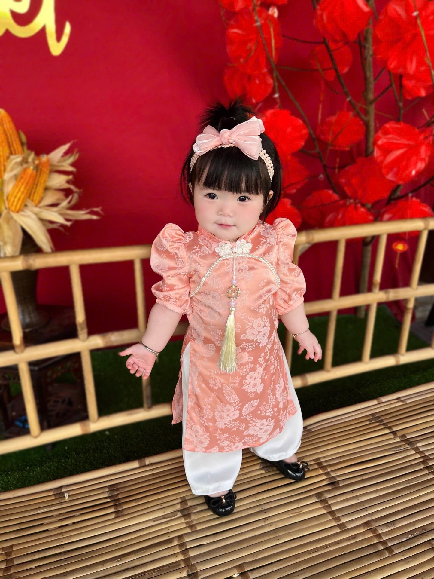 Baby, girl, infant, newborn ao dai for girls- baby first ao dai