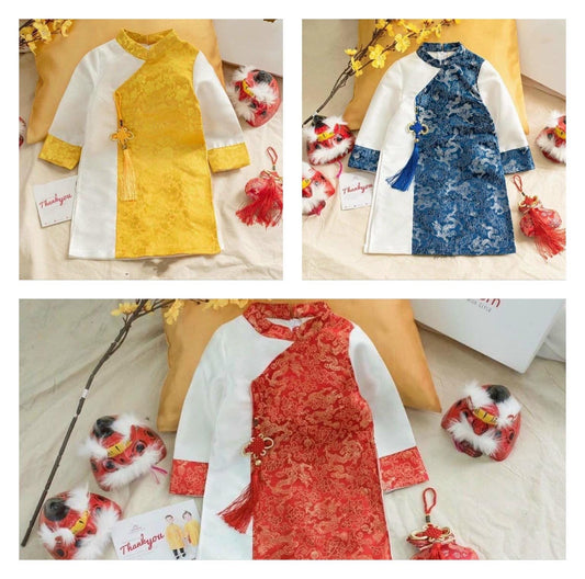 CLEARANCE- Aodai for boys size 1-16T- Red, Blue, Yellow
