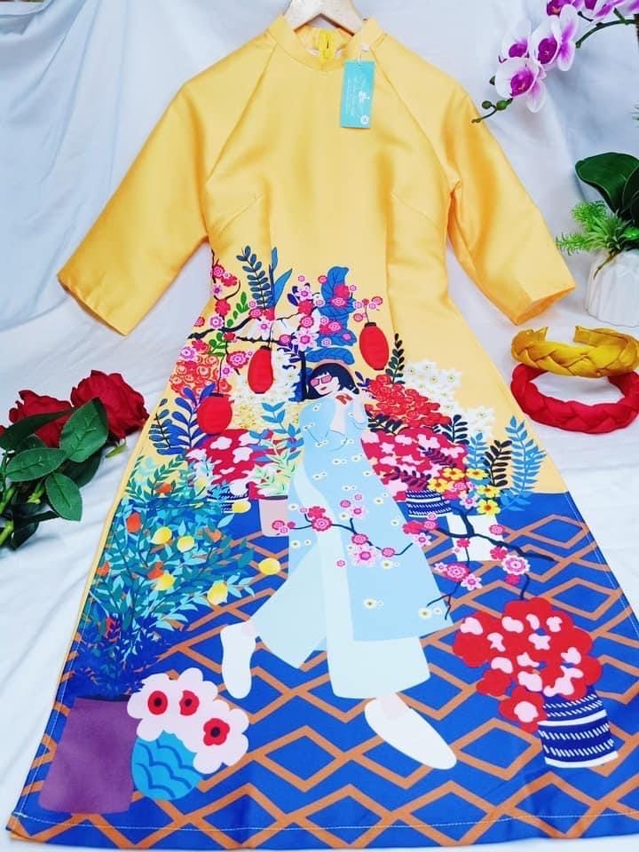 CLEARANCE- Women and kid matching áo dài