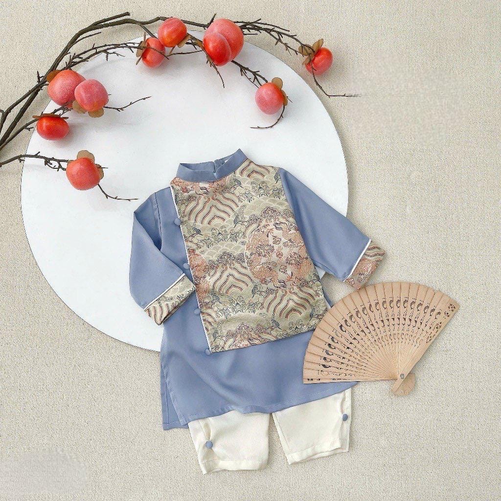 CLEARANCE- Ao dai and pants for boy, kid- Vietnamese male ao dai