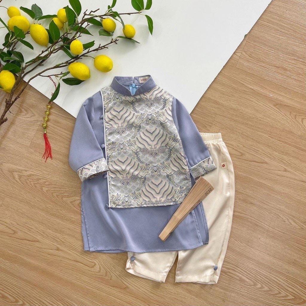 CLEARANCE- Ao dai and pants for boy, kid- Vietnamese male ao dai