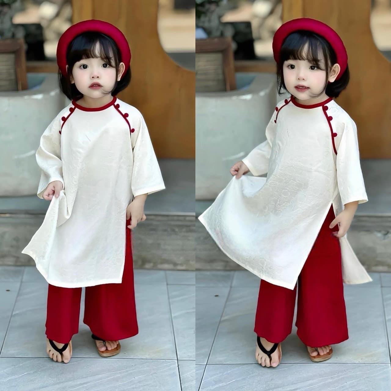 CLEARANCE 5-10Y Ao dai and scarf