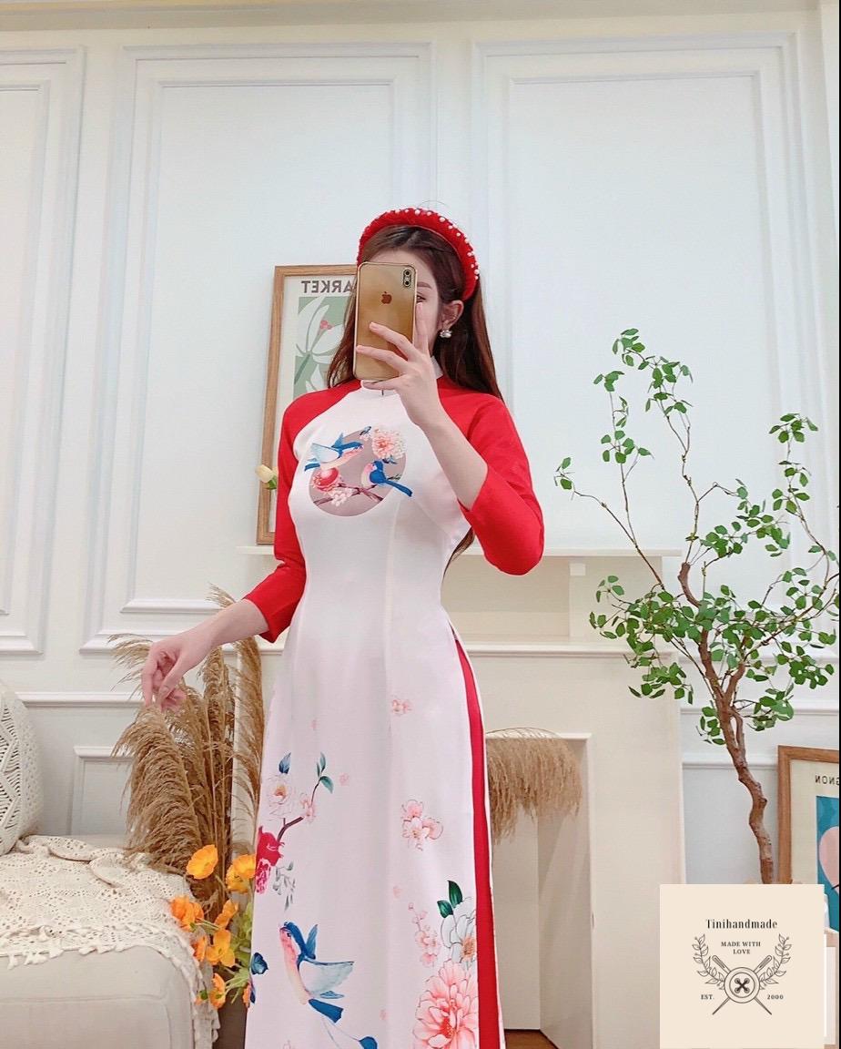 CLEARANCE Women Ao Dai- floral embroidery dress for women
