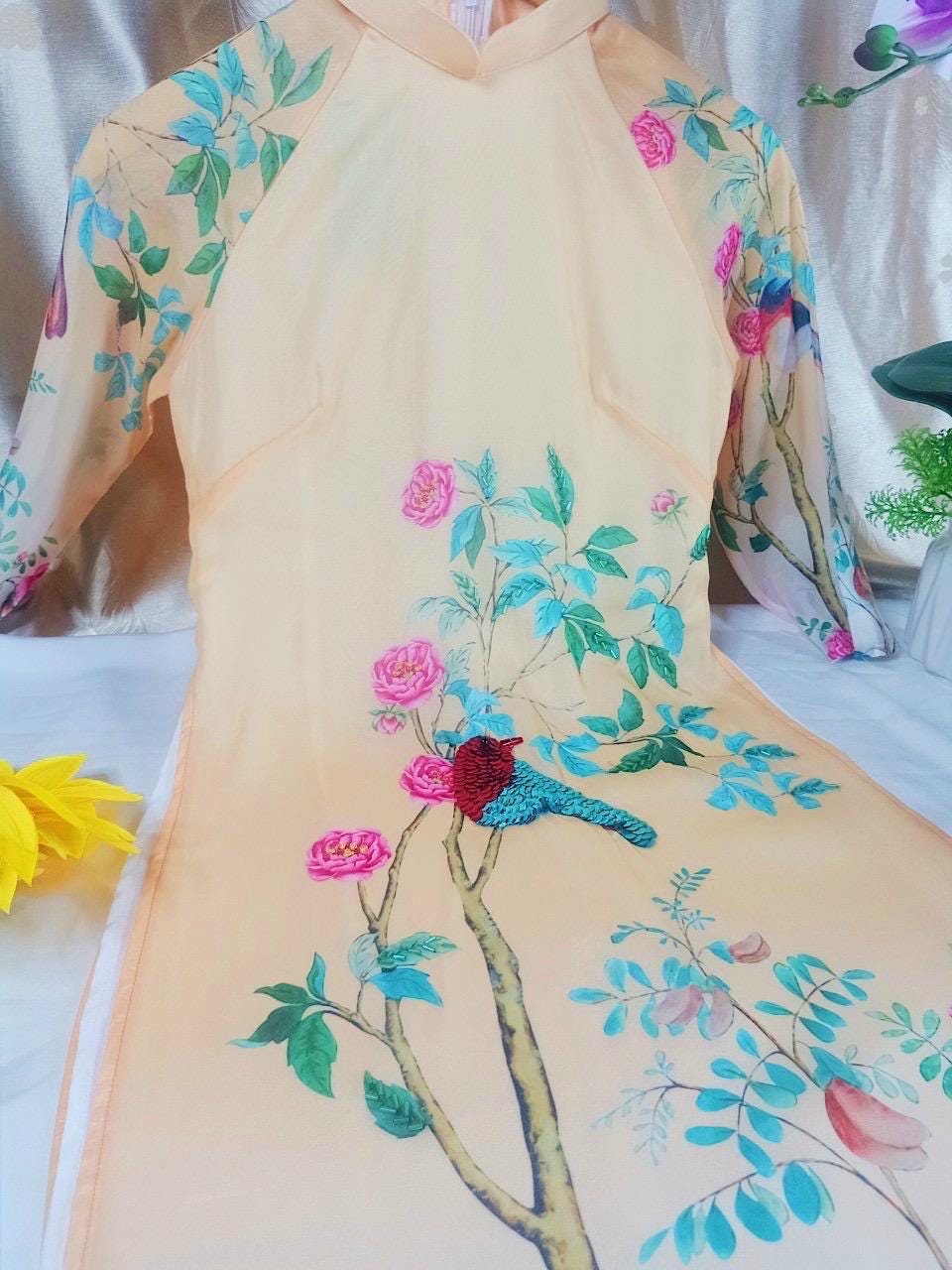 CLEARANCE- Women and kid matching áo dài