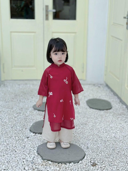 CLEARANCE 4-8Y Ao dai and pants
