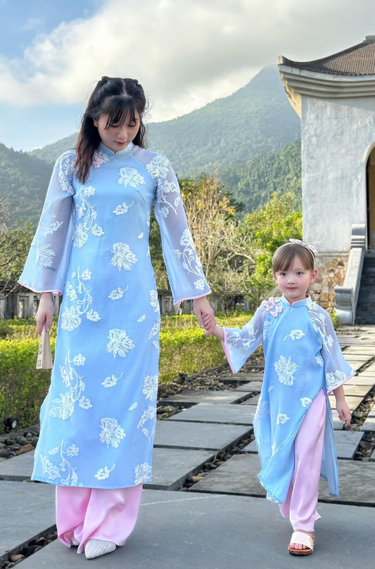 Women and kid matching ao dai- ao dai big size, over size