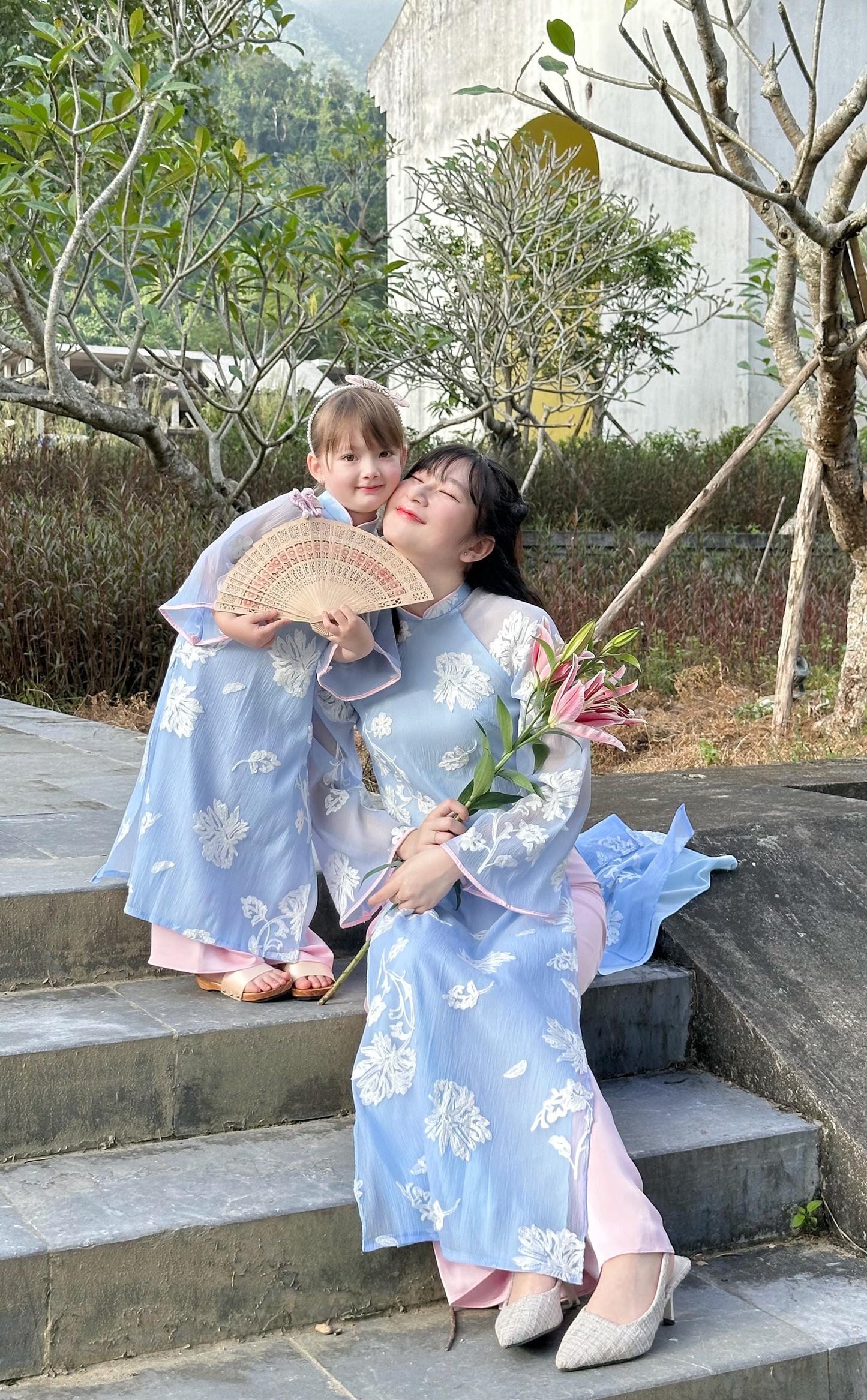 Women and kid matching ao dai- ao dai big size, over size