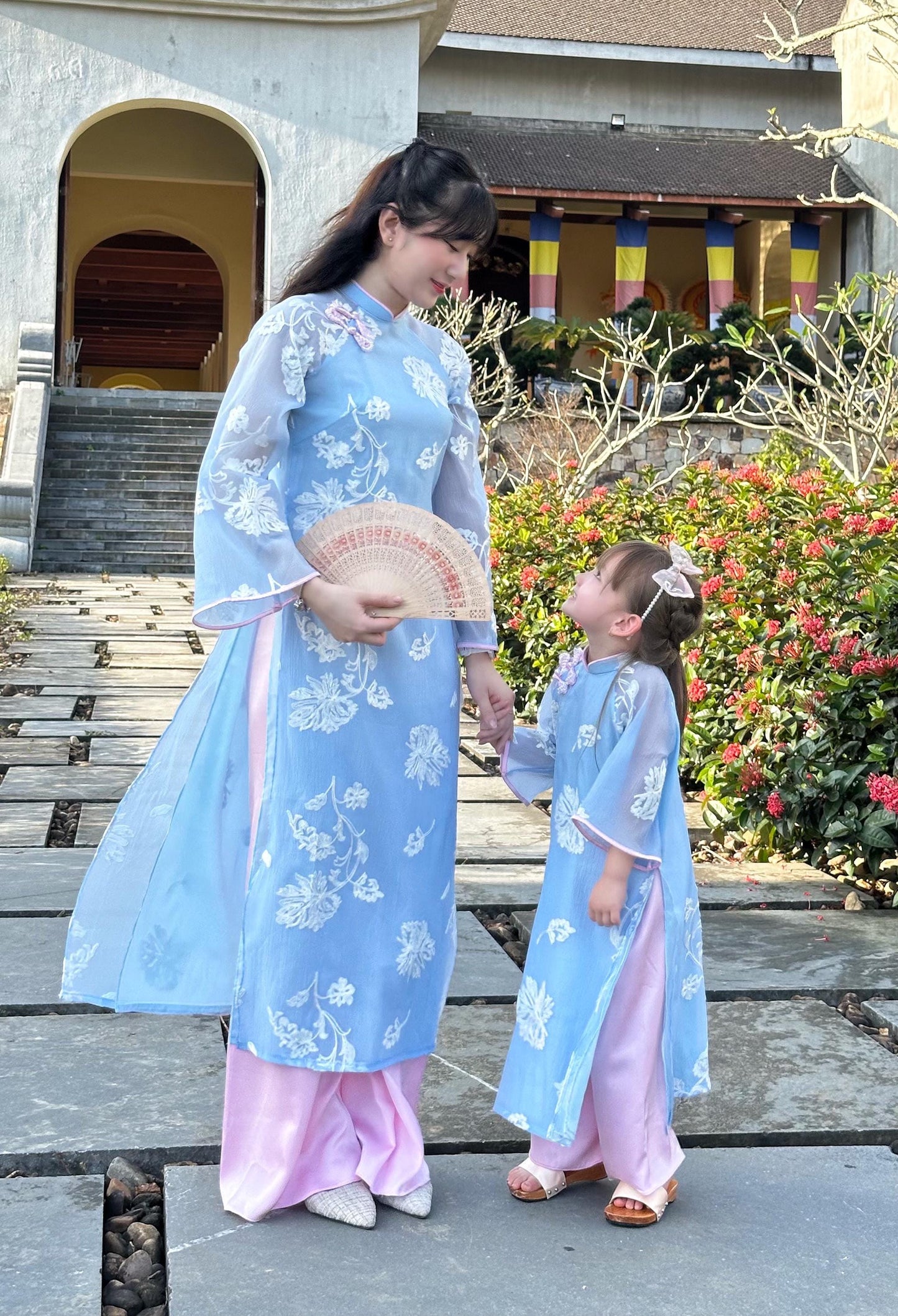 Women and kid matching ao dai- ao dai big size, over size