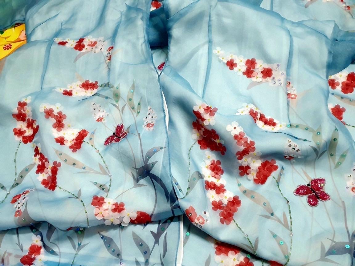 CLEARANCE Women Ao Dai- floral embroidery dress for women