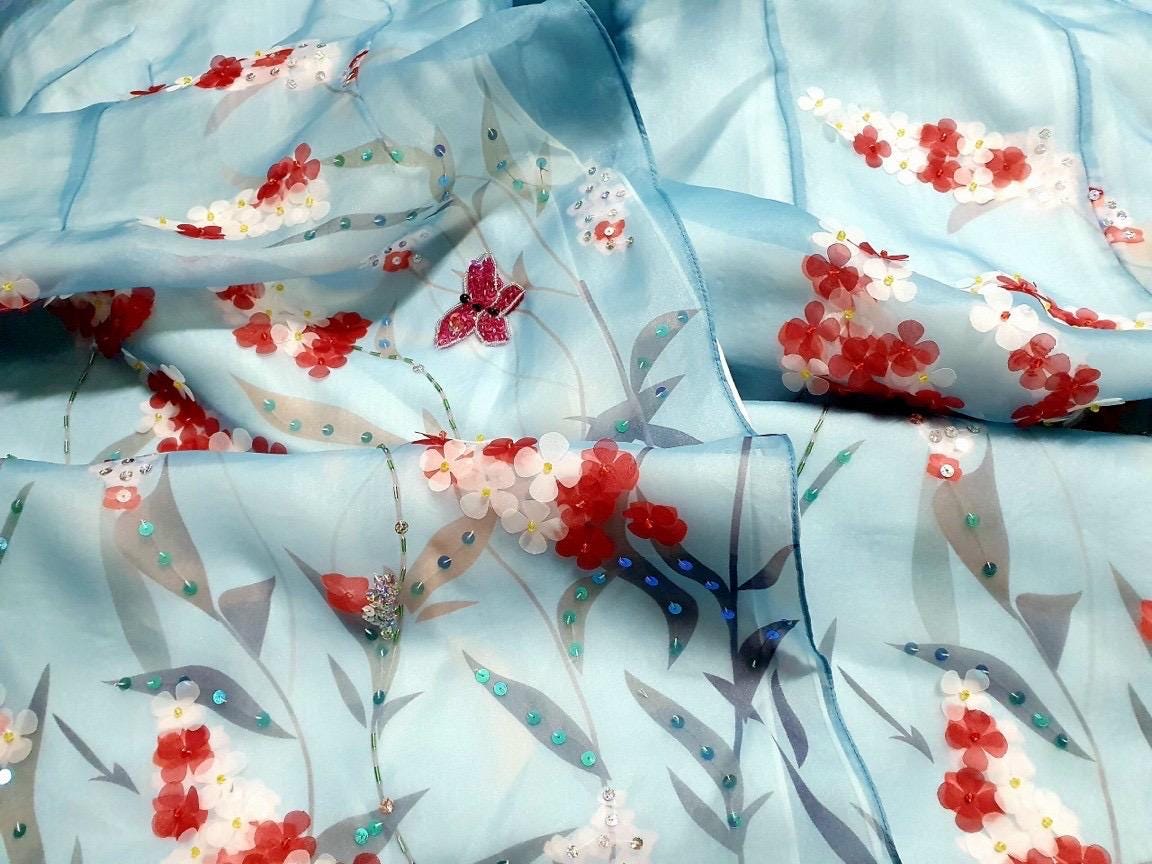 CLEARANCE Women Ao Dai- floral embroidery dress for women