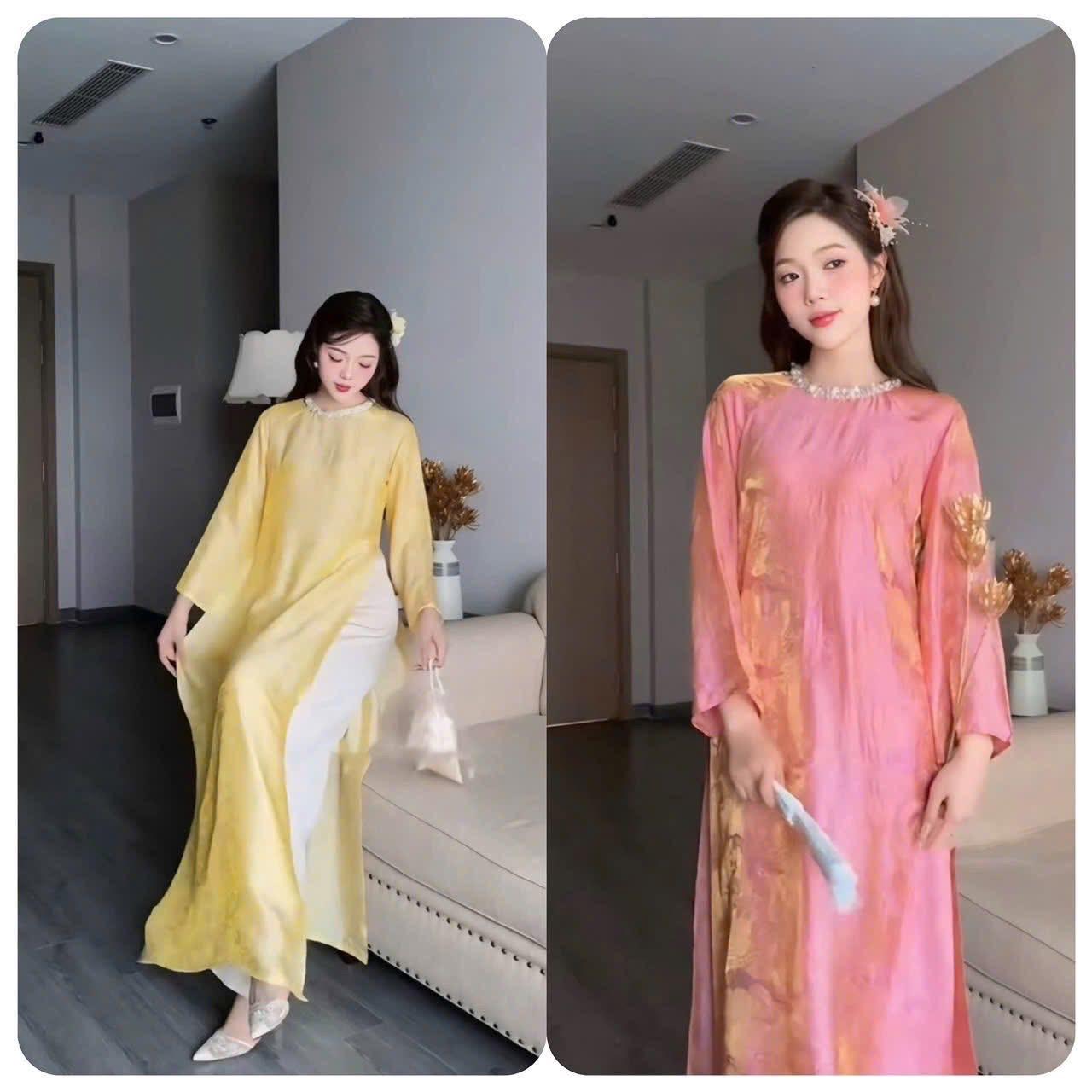 CLEARANCE modern Ao Dai- Tencel silk dress for women