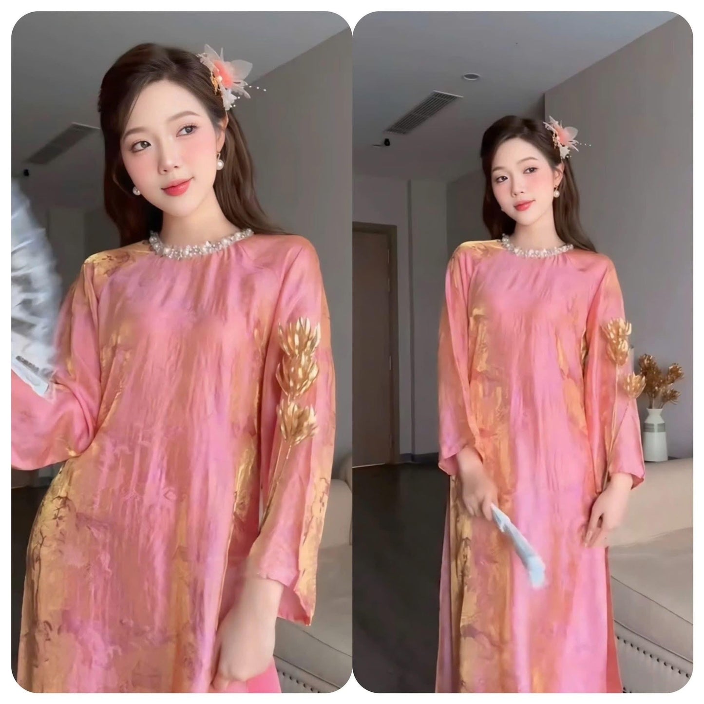 CLEARANCE modern Ao Dai- Tencel silk dress for women