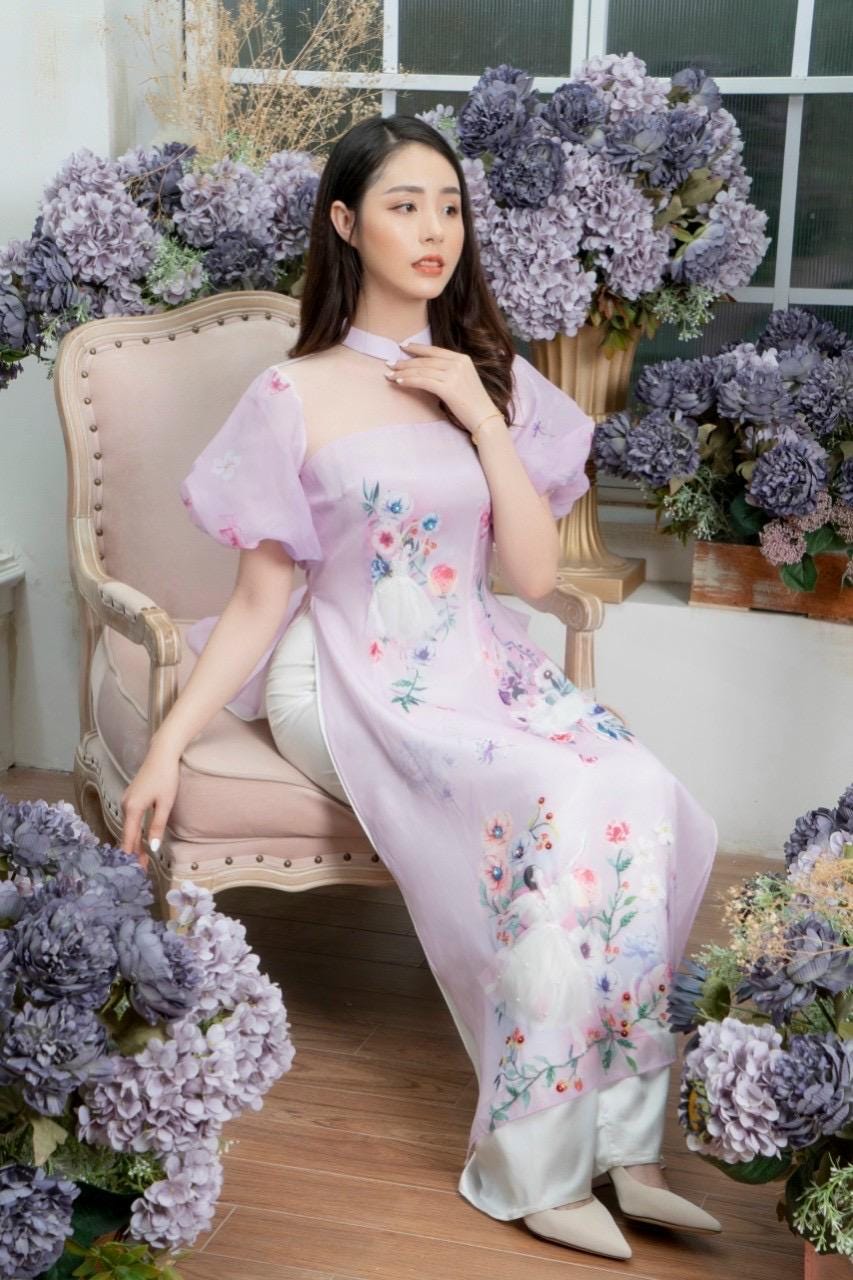CLEARANCE Women and kid matching áo dài- Ao dai over size, big size, teen, girl