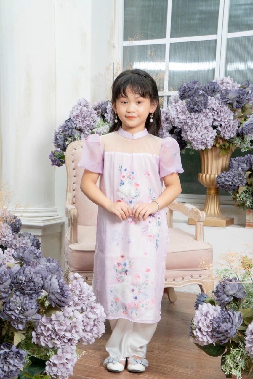 CLEARANCE Women and kid matching áo dài- Ao dai over size, big size, teen, girl